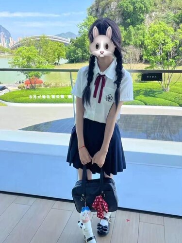 原创jk制服日系学院风樱花刺绣短袖衬衫叠穿夏季百褶裙小个子套装
