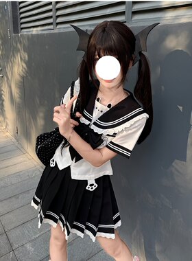甜磕【甜心萌兔】正版短袖Jk制服水手服夏季学院风班级校服裙套装