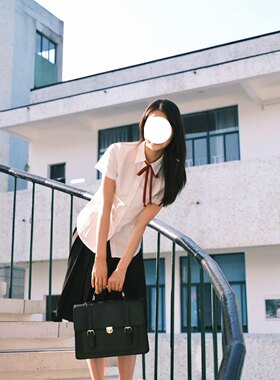 Jk制服套装白色尖领短袖衬衫夏季校供感基础百褶中长裙学生党套装