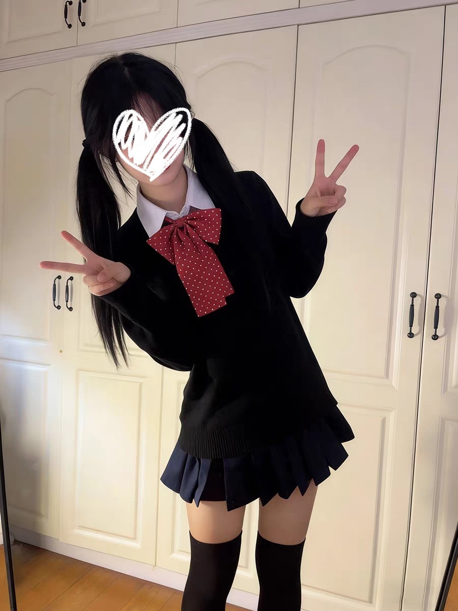 原创jk制服女秋冬学院风黑色针织长袖套头毛衣校供感百褶短裙套装,女装/女士精品,时尚套装,淘宝优惠券,粉丝福利购,淘宝优惠卷