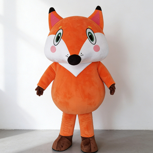 来图定制可爱狐狸卡通人偶服高端泡沫雕刻动漫表演服玩偶服装定做