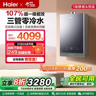 热水器家用静音增压超一级能效16L零冷水伺服ECO7 海尔官方燃气款