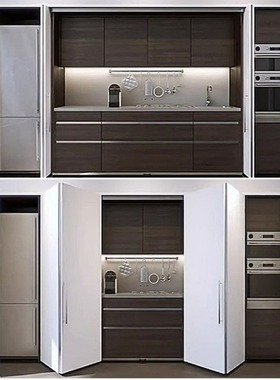 瑞士HAWA衣帽间隐藏门衣柜折叠推拉门双门插入式回旋门铝合金轨道