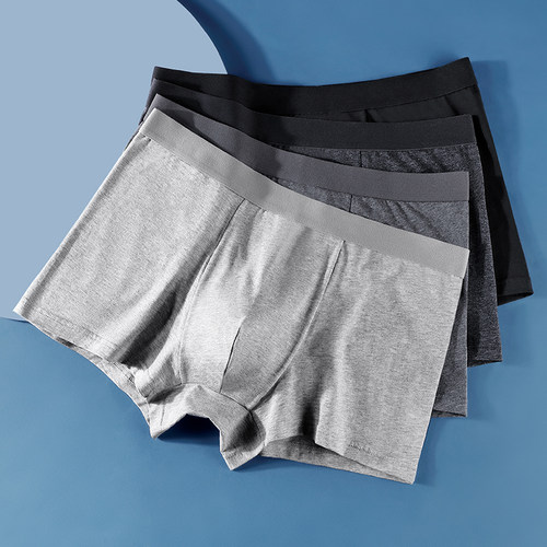 纯棉抗菌男士平角内裤