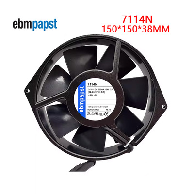 全新现货德国正品风机 TYP 7114N 24V 12W 全金属ABB变频器风扇