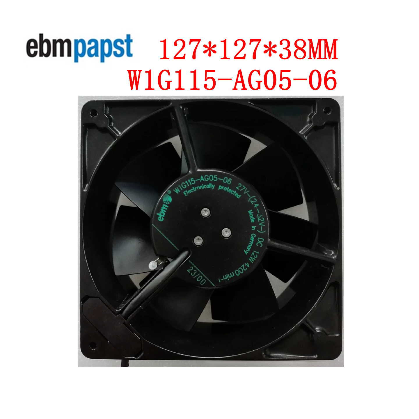 德国 W1G115-AG05-06 24V 12W 12738 13CM 温控 全金属耐高温风扇