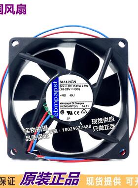 进口风机全新原装德国  TYP8414NGN 8CM 8025 24V 2.8W 散热风扇