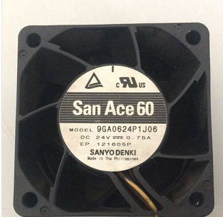 全新原装 60*60*38MM 9GA0624P1J06 24V 0.75A 4线 三洋散热风扇