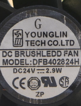 YOUNG LIN/永林 DFB402824H 4028 4CM 24V 2.9W 变频器散热风扇