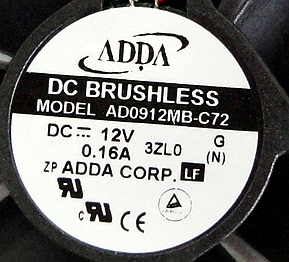 AD0912MB ADDA散熱風扇 9220散熱風機 12V直流風機散滾珠風扇 C72