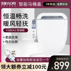 乐瑞智能马桶盖全自动家用冲洗通用洁身器全功能坐便器盖板FDB643