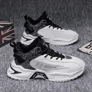 大码男鞋春季新款45运动鞋男46青少年潮牌厚底休闲鞋38码防水潮鞋
