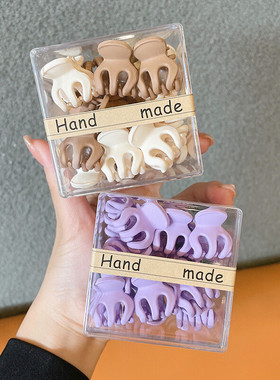 周扬青黑色小号抓夹高马尾固定神器刘海侧边鲨鱼发夹后脑勺女发卡