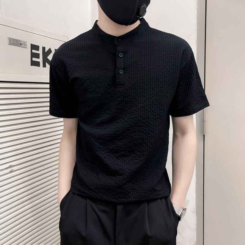 TX05-特P48控68白色夏季新款社会小伙店主风短袖T恤男,男装T恤,电商B363-1