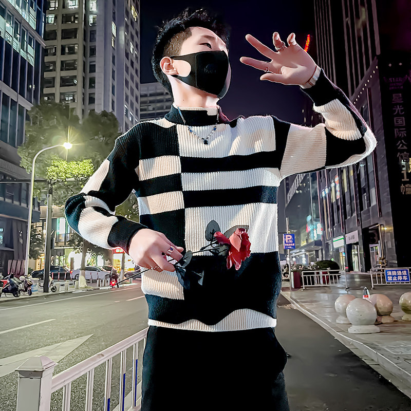 M21P68秋冬社会小伙新款毛衣打底衫内搭针织衫男,男装针织衫/毛衣,电商B363-1