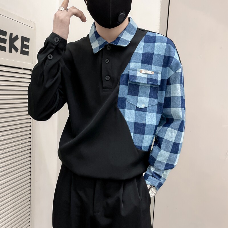 CS12-P58控78夏季新款店主风社会小伙衬衫衬衣男,男装衬衫,电商B363-1