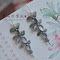 SILVER EARRINGS RETRO FROSTED LEAF EARRINGS STICKABLE JADE PEARL DIY  EARRINGS ACCESSORIES