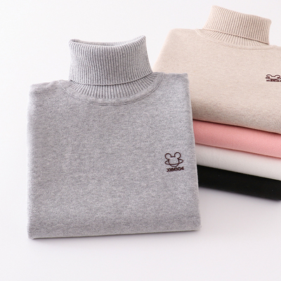 儿童高领全棉加绒加厚针织衫毛衣