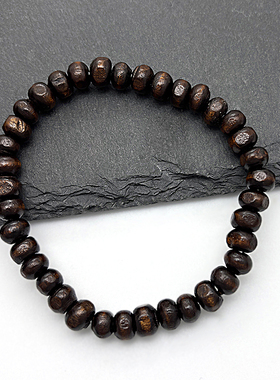 跨境木珠手链男女通用简约时尚弹力串珠手串手工饰品百搭潮流