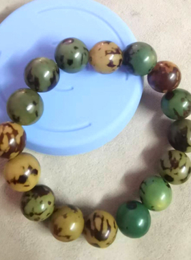 花菩提根手串单圈男女饰品西瓜皮绿菩提文玩佛珠念珠男女情侣手链