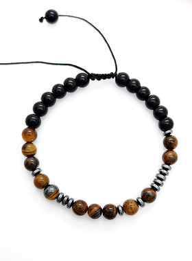 跨境I Love You摩斯密码手链字母数字虎眼石情侣编织手链