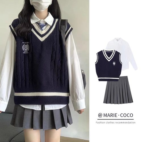 腈纶2022年学院风套装宽松