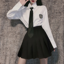 jk制服裙正版校服高中学生装dk领带长袖白色衬衫女学院风套装全套