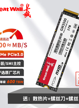 长城m2固态1TB硬盘512G高速NVME台式机2TBSSD笔记本PCIE3.0一体机