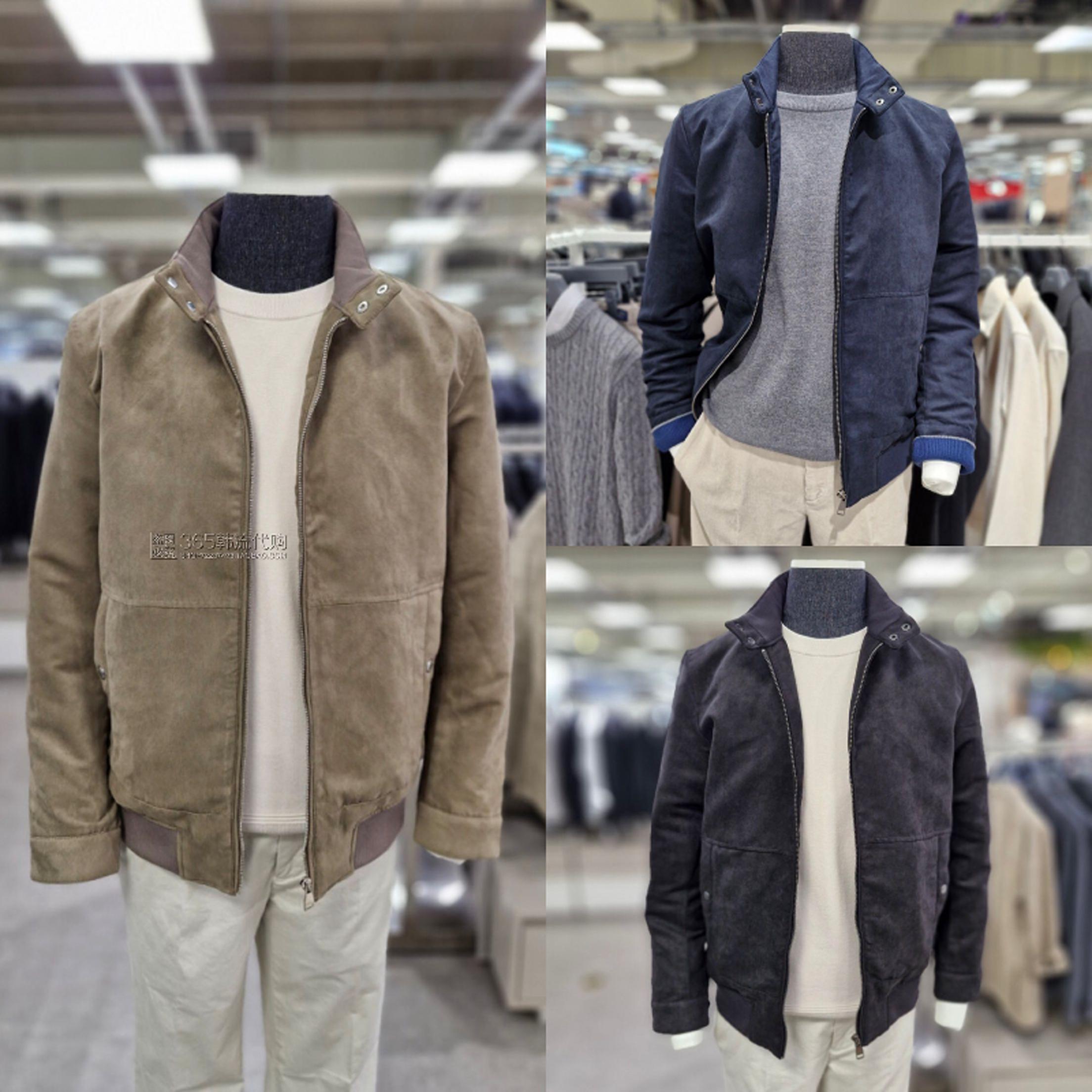 ZIOZIA ANDZ韩国代购24年冬季韩版修身立领夹棉短款休闲夹克外套