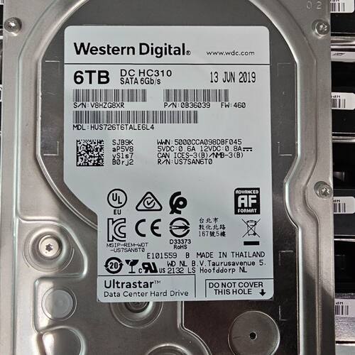 西数4T硬盘企业盘监控盘服务器6T HC310机械硬盘HUS726T4TALE6L4