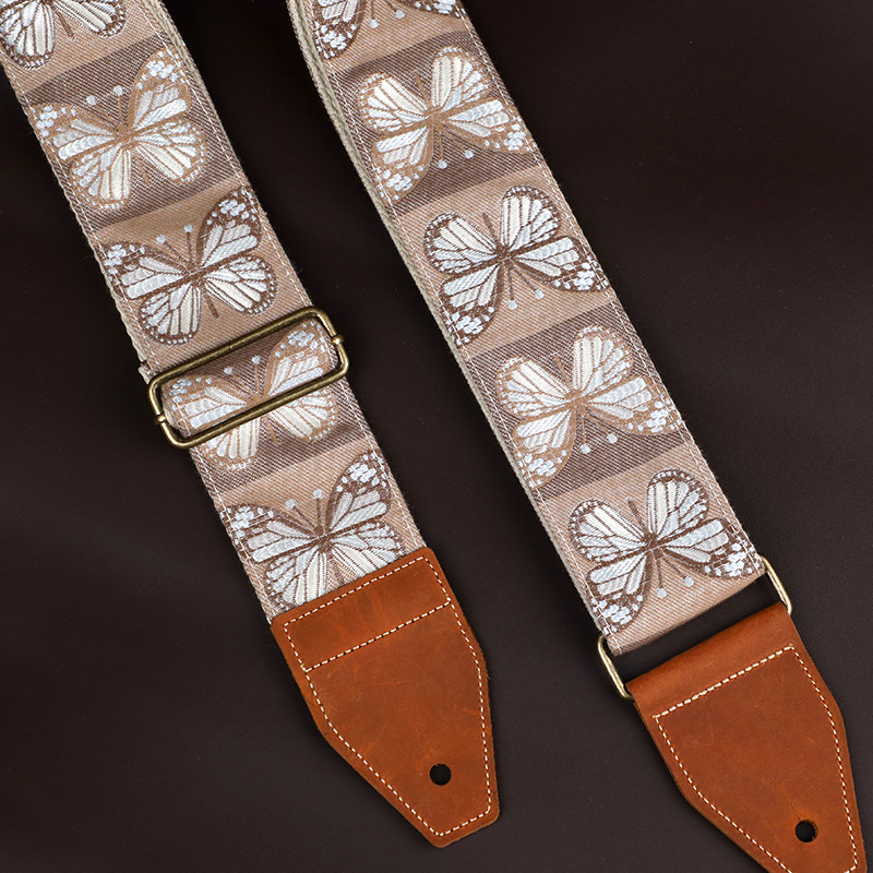 疯马皮头电贝斯背带电吉他肩带加宽6cm真皮琴带加厚民谣木吉他带