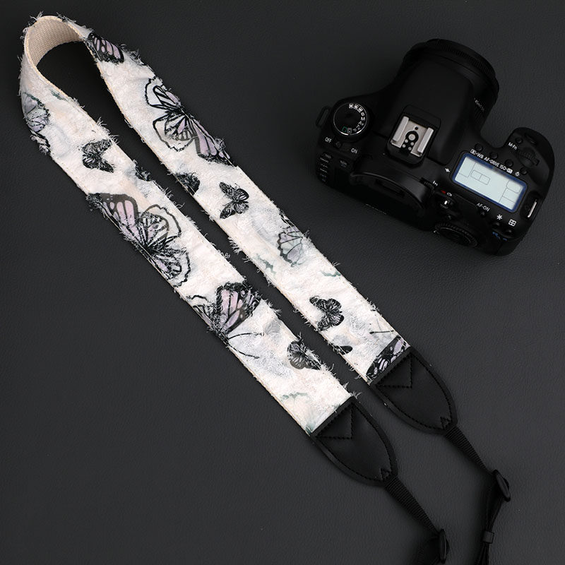 原创仙境蝴蝶相机背带可斜挎单反摄影肩带