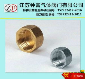 。氢气 氯气 氨气氧气阀门出气口堵头G5/8内螺纹G/4黄铜不锈钢堵
