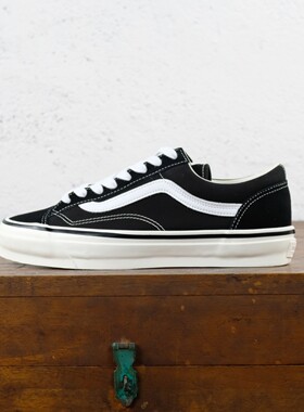 老万VANS 新款黑色复古男鞋女鞋休闲运动低帮帆布鞋VN000E8VBPT