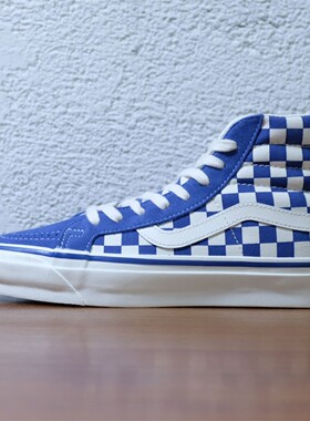 VANS范斯Sk8-Hi Reissue 38高帮休闲棋盘格板鞋运动鞋VN000CTBMBL