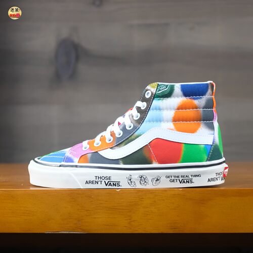 VANS彩绘系带男女高帮