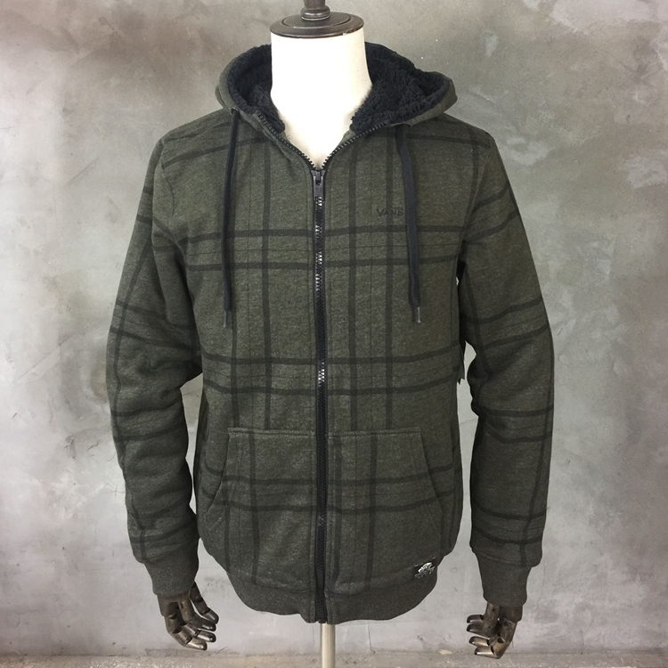 老万vans连帽内里加绒拉链卫衣