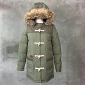 老万VANS范斯男女军绿色长款 毛领保暖运动休闲羽绒服VN000YMFARM