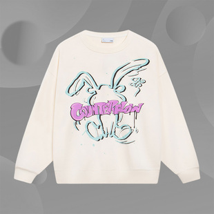 CF溯怪有福气男女同款 宽松圆领套头卫衣AWDT527 李宁正品 Lining