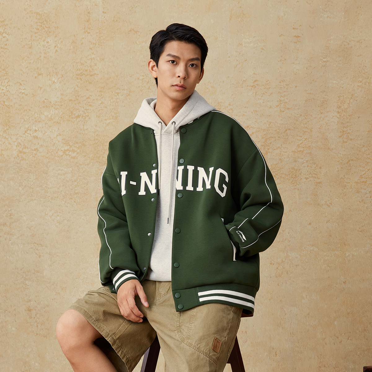 李宁正品男女复古休闲宽松外套