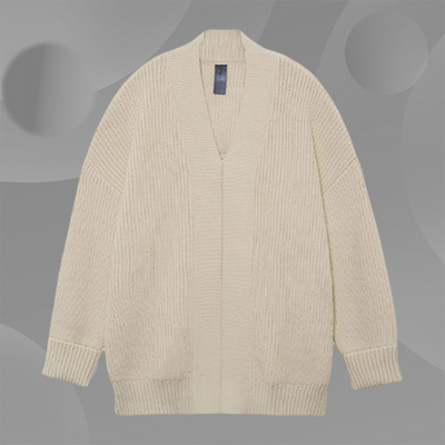 Lining/李宁正品×成龙系列女子时尚休闲宽松套头编织开衫AMBR045