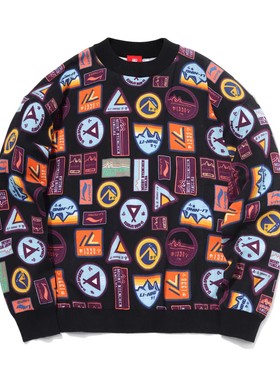 中国李宁男女宽肩蝙蝠衫外套时装周走秀运动套头卫衣AMBP014