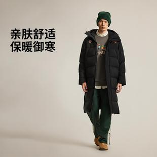 李宁正品 连帽棉服AFMU017 CBA专业篮球系列男子宽松保暖防风长款