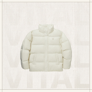 李宁正品 宽松保暖简约轻盈蓬松短羽绒服AYMU319 vital系列男女同款