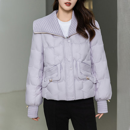 短款羽绒服女2023年冬季新款时尚小个子甜美韩版宽松鸭绒加厚外套