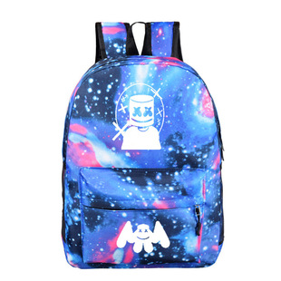 棉花糖Marshmello书包周边应援星空书包韩版男女学生帆布包双肩包