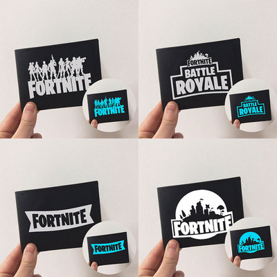游戏堡垒之夜Fortnite钱包周边夜光钱夹男式短款钱包折叠皮夹卡包