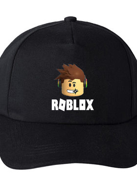 roblox帽子黑粉棒球帽游戏周边鸭舌帽学生韩版遮阳帽男女棒球帽