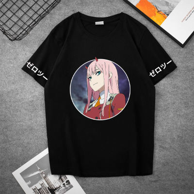 Zero Two Darling In The FranxxT恤宽松休闲时尚男女印花短袖