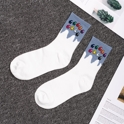 外贸among us在我们之中袜子日系清新棉质长筒袜棉袜学生男女袜子